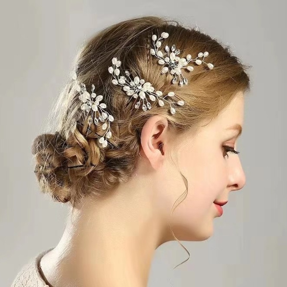 WEDDING PEARL HAIR PIECE (2 pieces)
